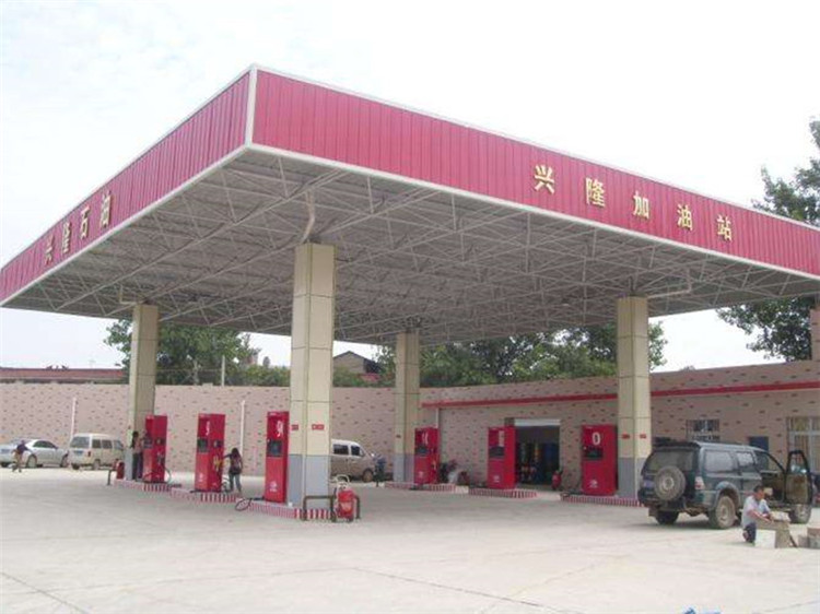 丰城加油站钢结构网架案例9